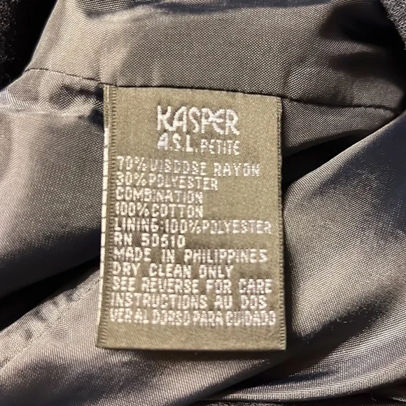 Kasper ASL Petite Navy Blue Blazer - Picture 5 of 6